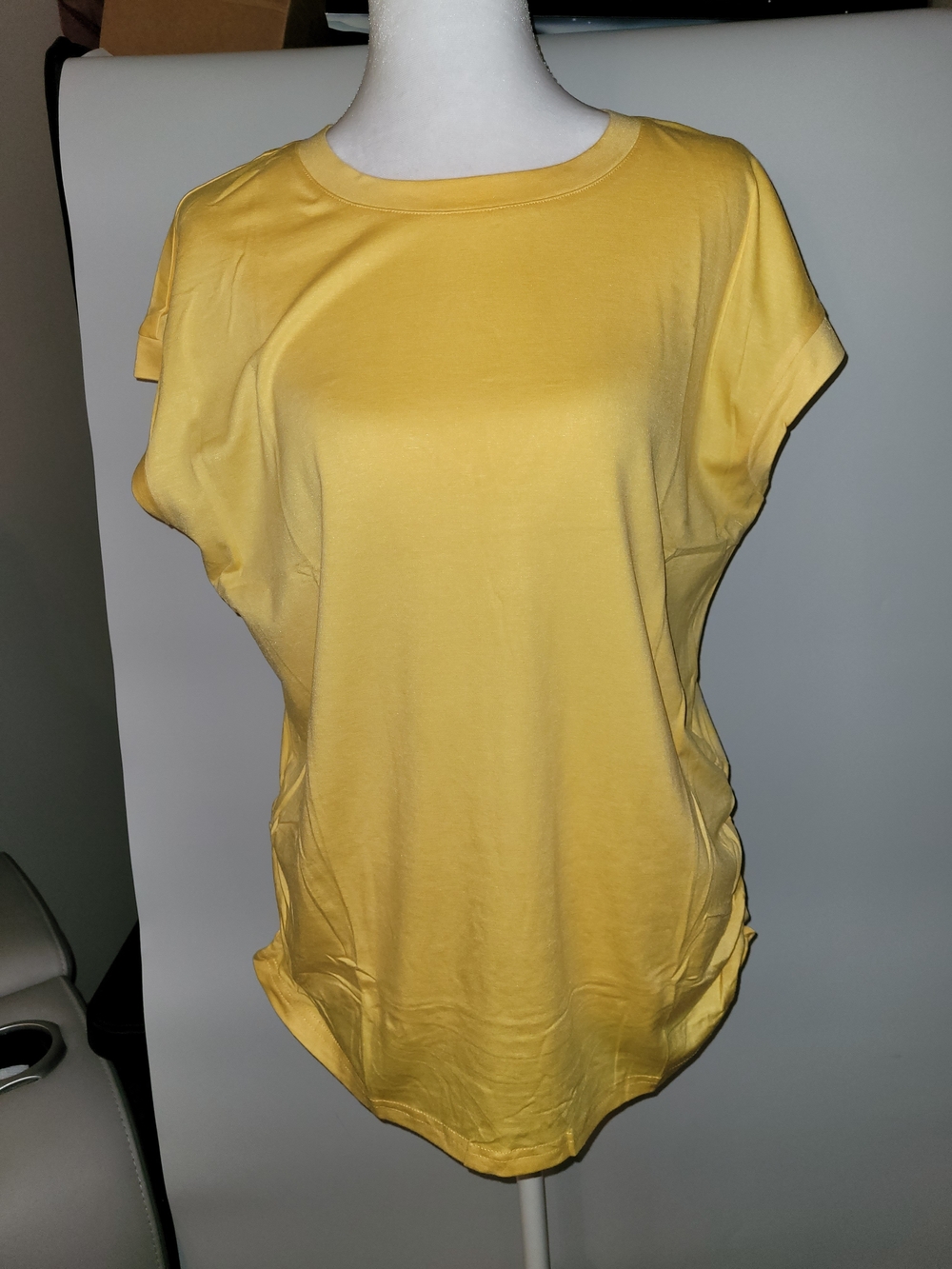 Casual Yellow Women’s Crewneck Top